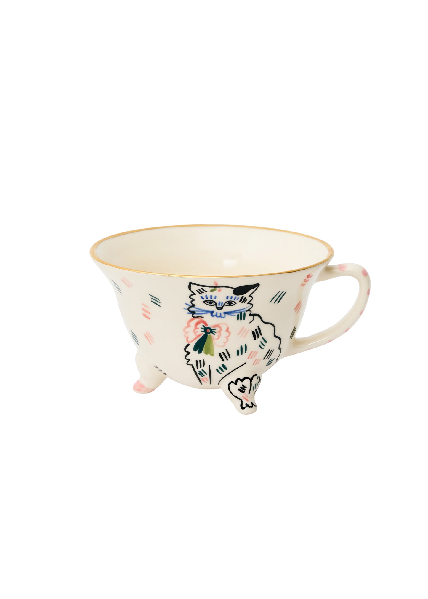 Ceramic cup with a kitten