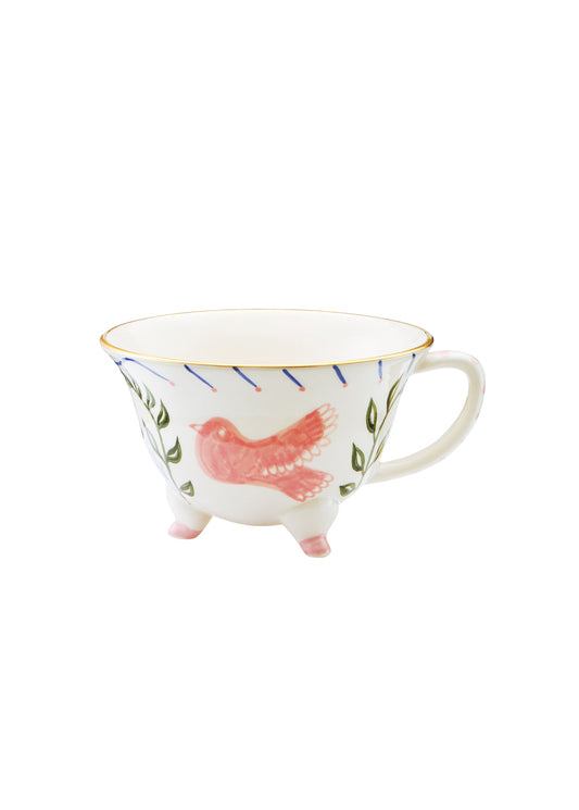 Ceramic cup with birds