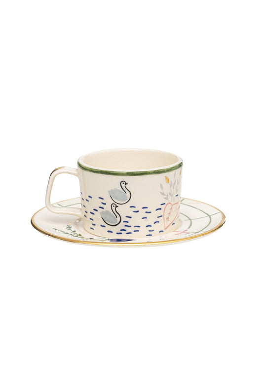 Tea Cup and Saucer Set Pond