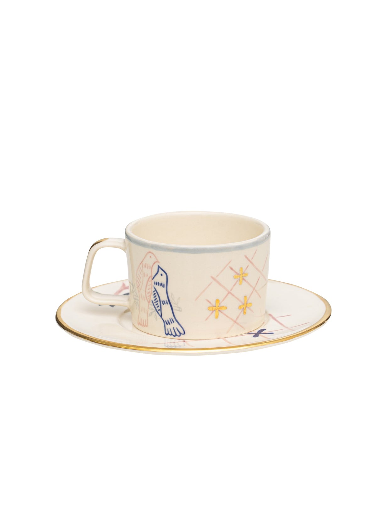 Tea Cup and Saucer Set Naïve - Light Blue