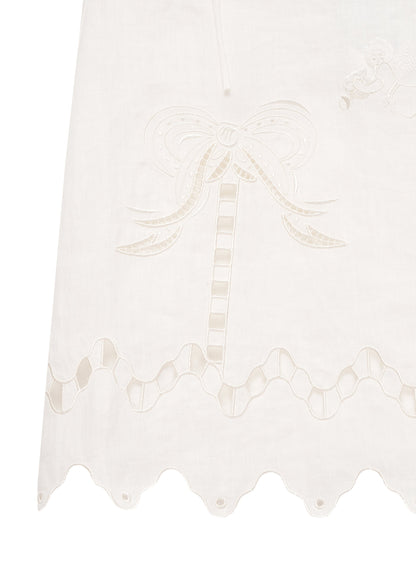 Yasna Embroidered Top in Milk