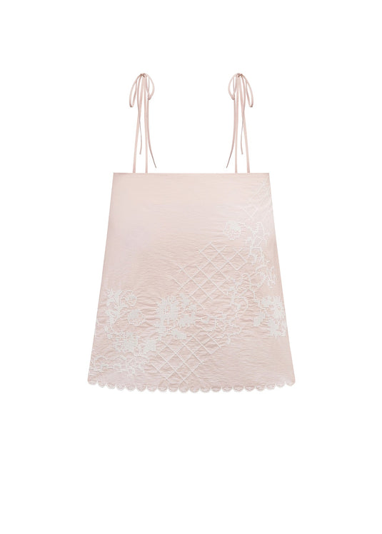 Top with Tyn Embroidery in pink