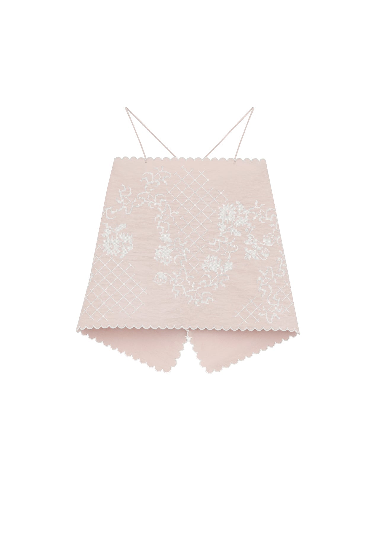 Open Back Embroidered Top in pink slide 1
