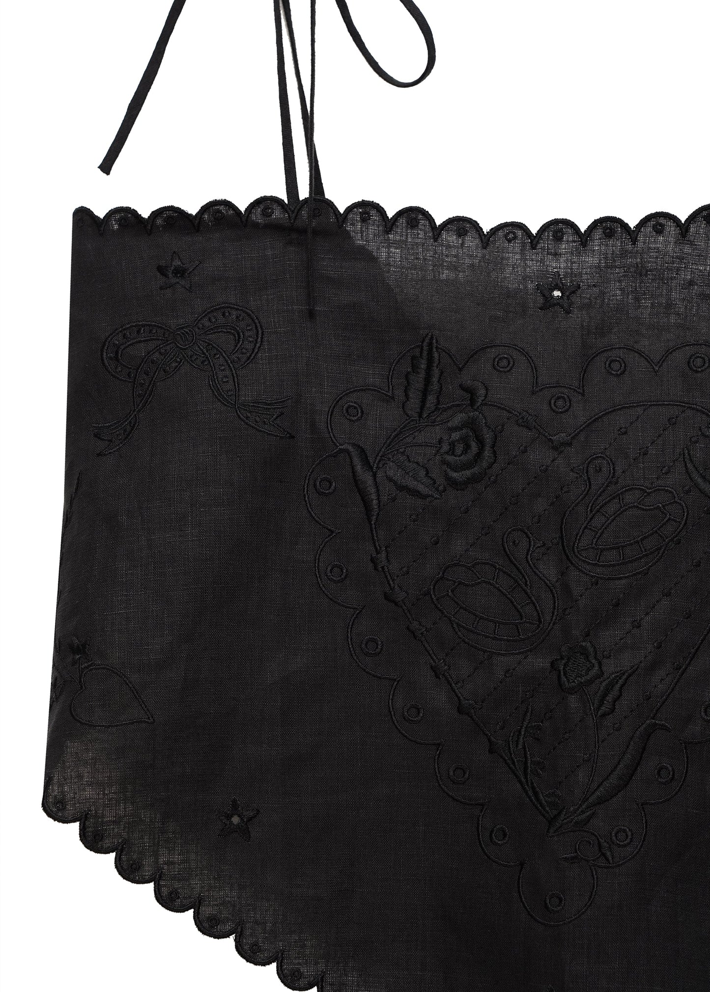 Lybid Scarf Top in Black
