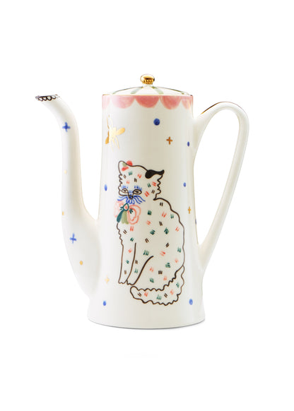 Teapot with cat