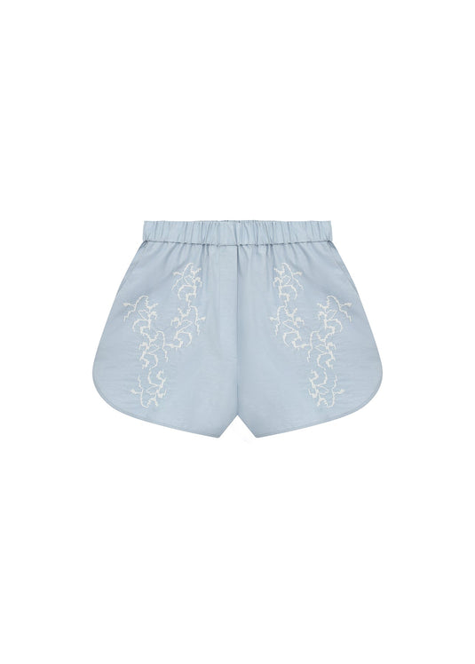 Shorts with Tyn Embroidery