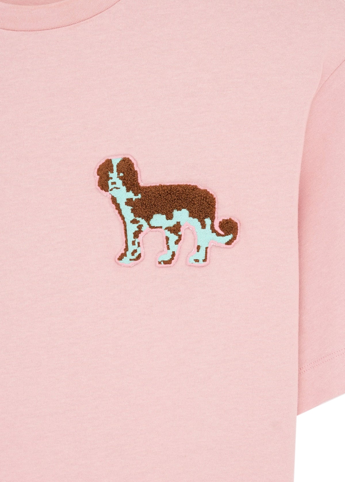 Patch-Detail T-Shirt in Pink