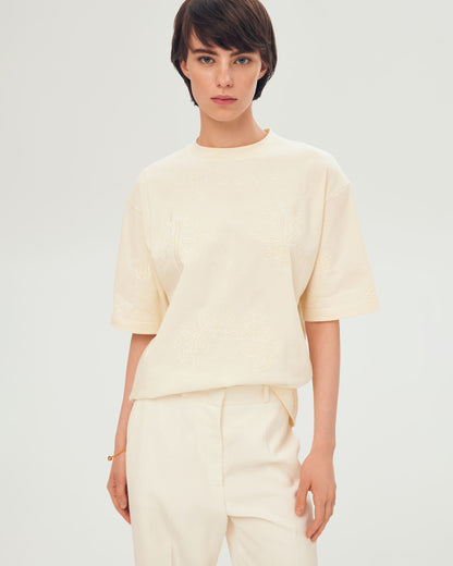 MALVA milk еmbroidered t-shirt