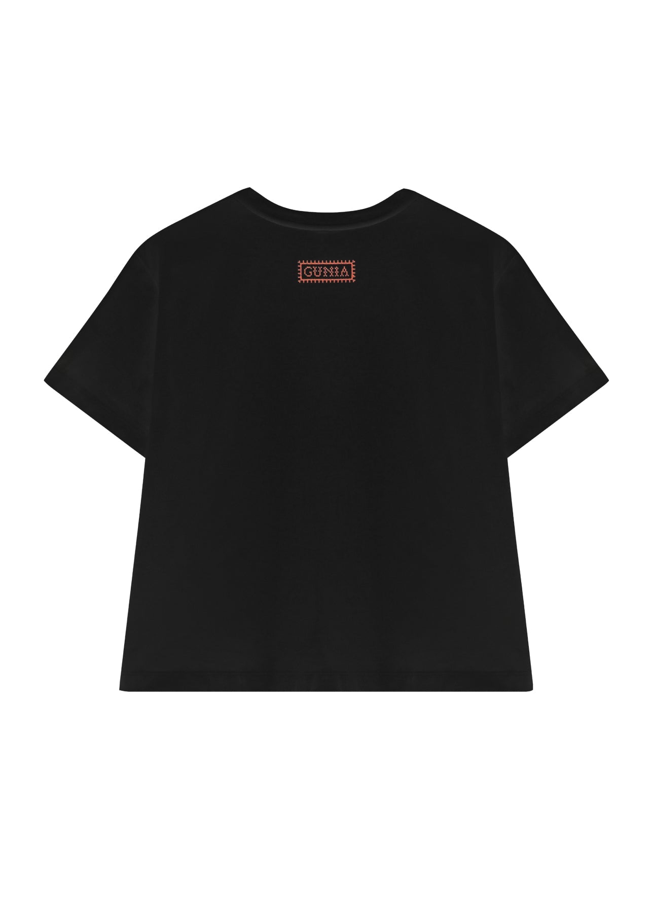Embroidered GUNIA Jersey T-Shirt Black