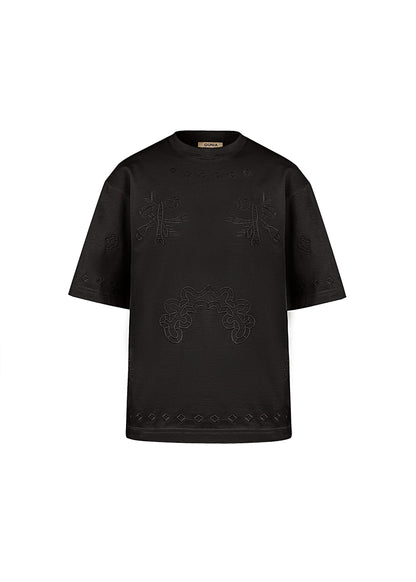 MALVA black еmbroidered t-shirt