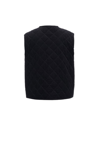 Embroidered Quilted Vest