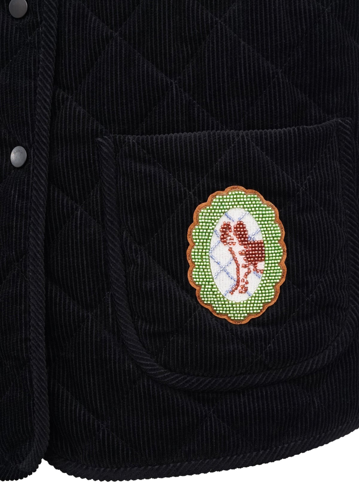 Embroidered Quilted Vest