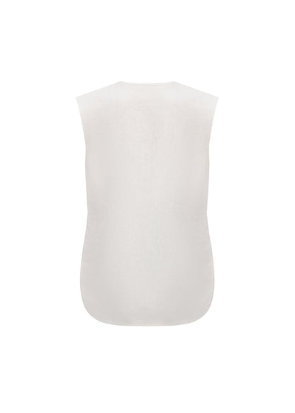 Embroidered Drop Vest