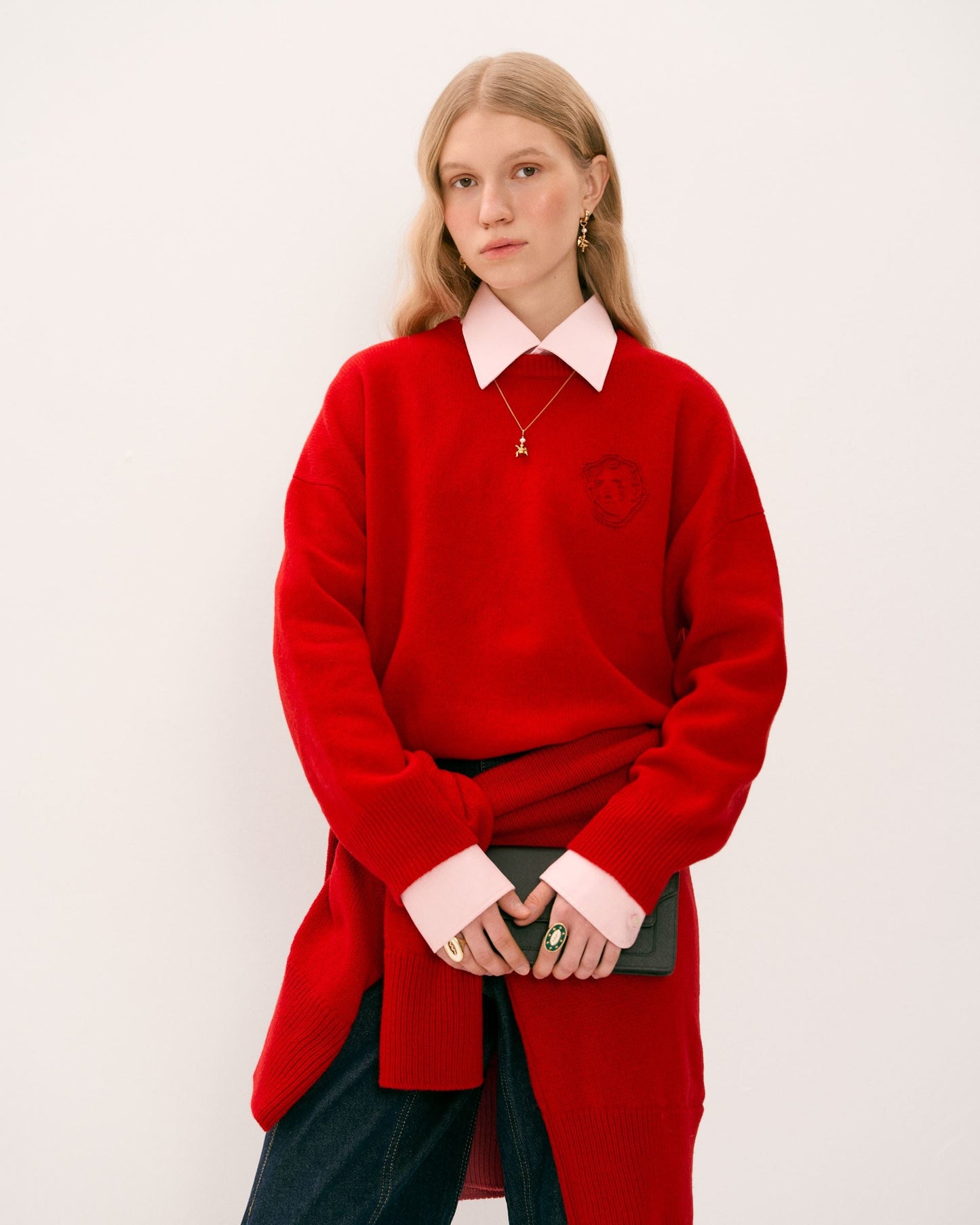 Sweater with Angel in Red