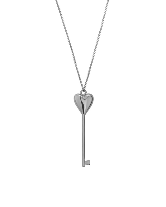 Key to the Heart Silver Pendant