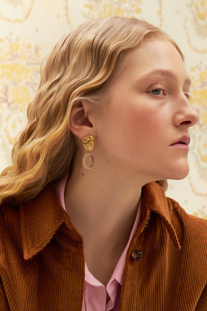 Transparent Earrings Atlas heads