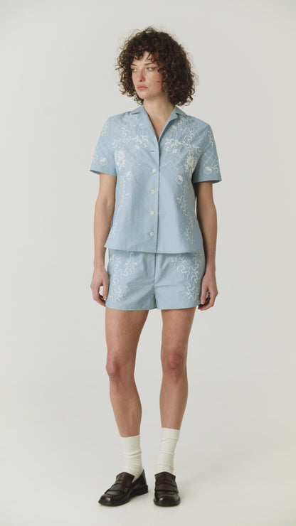 Shirt with Tyn Embroidery