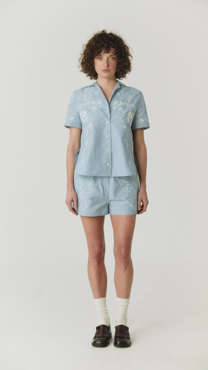 Shorts with Tyn Embroidery
